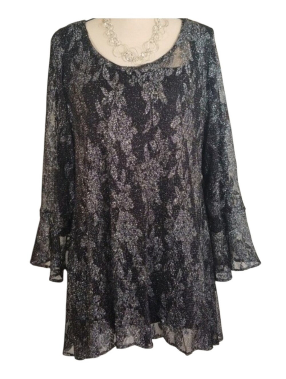Mesmerize cocktail metallic dress. Size L